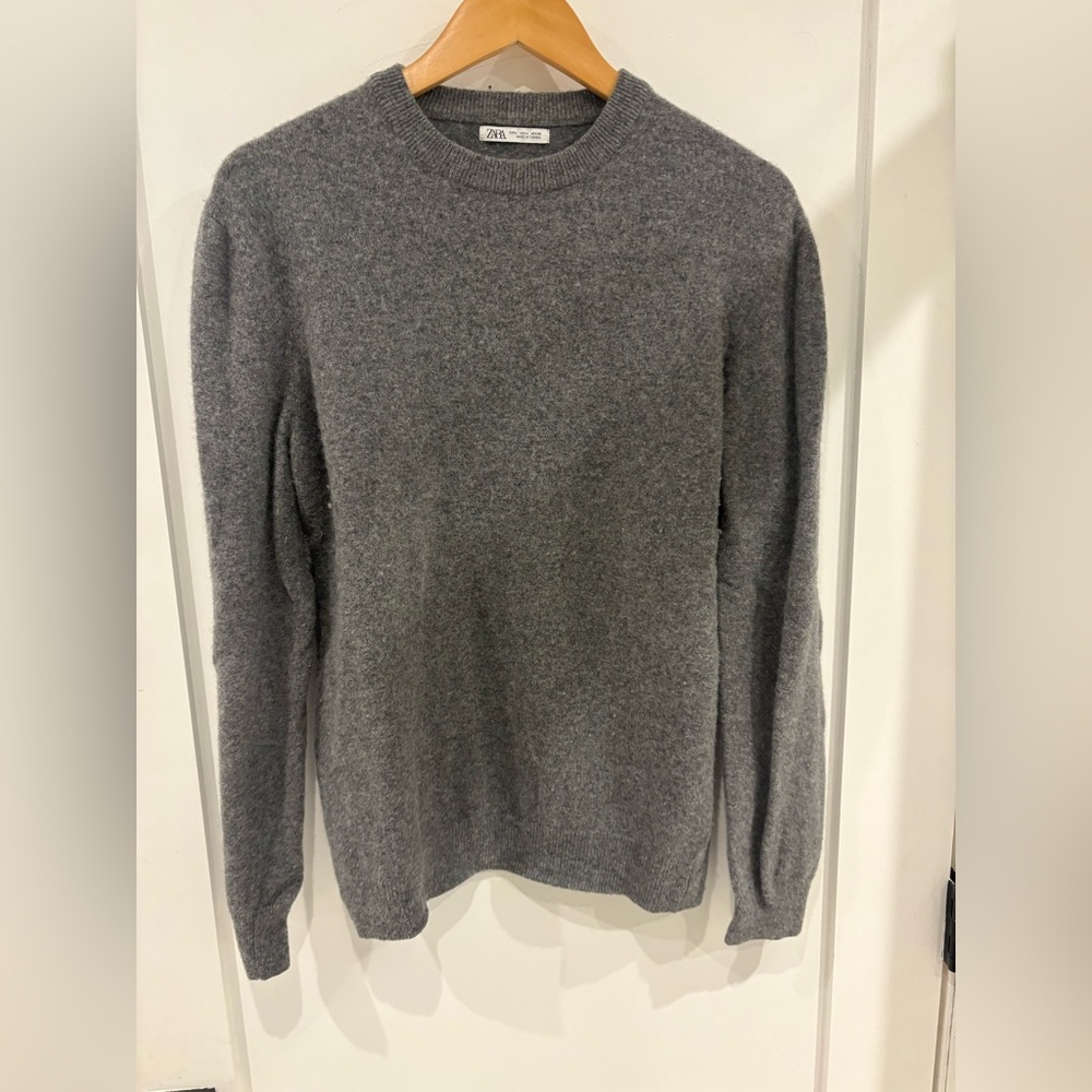 Zara Gray Crewneck Sweater - Soft Knit
